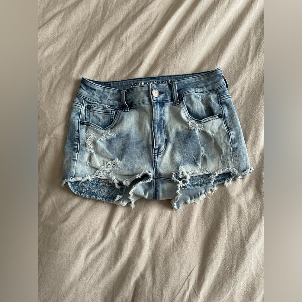 American Eagle Outfitters Light Blue Denim Shorts